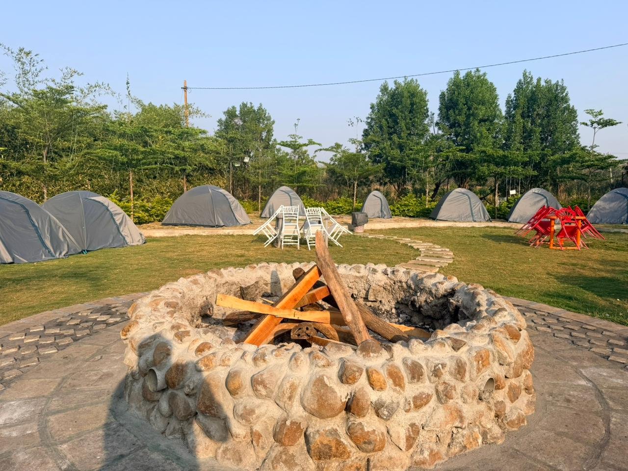 Royal adventure pool side camping